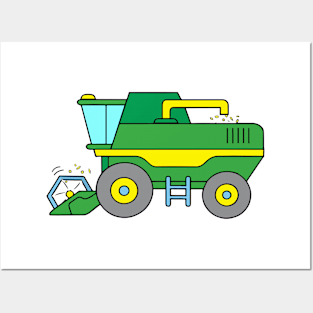 Combine Harvester Posters and Art